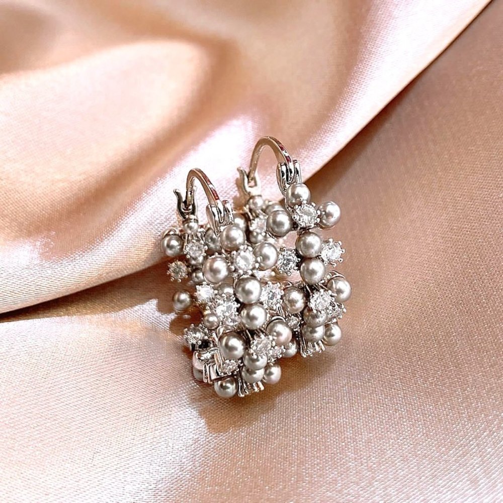 GOLICC Pearl Zircon Earrings